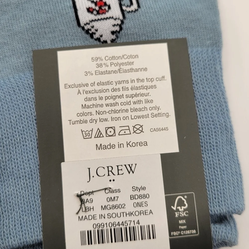 J Crew Hot chocolate Crew socks
